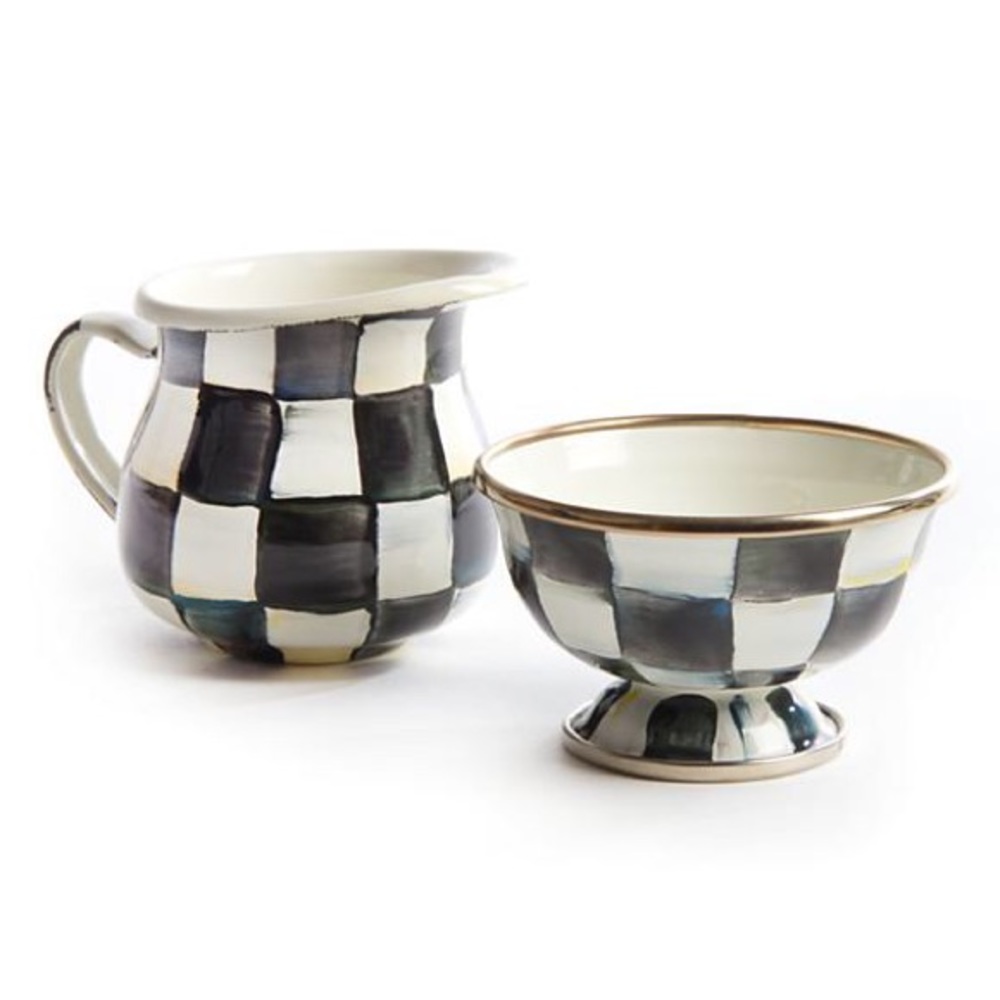 MacKenzie Childs Little Sugar Bowl & Creamer